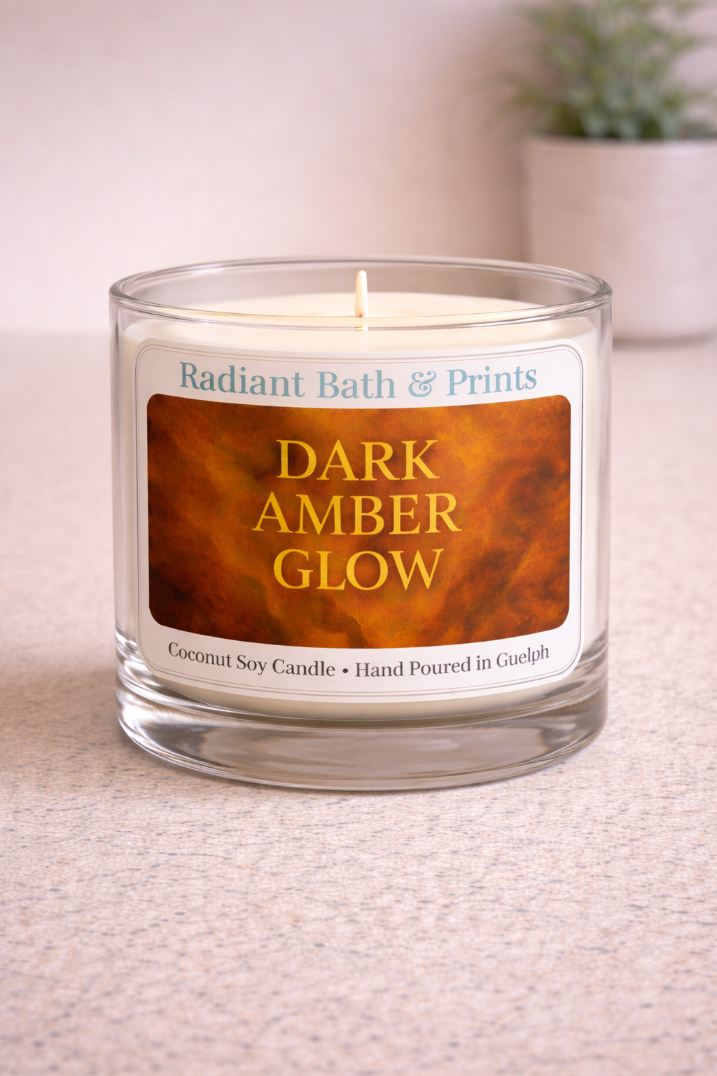 Dark Amber Glow 8.5 oz Candle